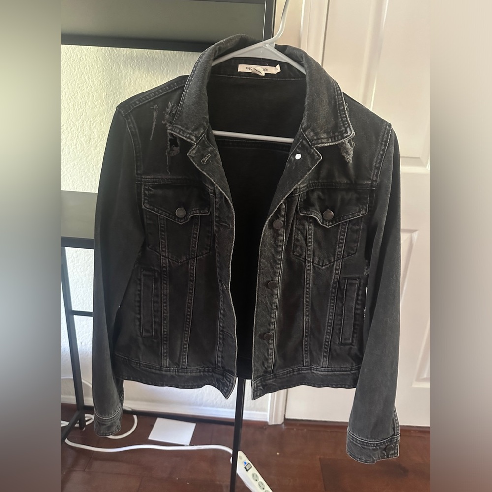 Avec Les Filles Gray Jean Jacket